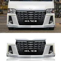 high quality wide sad face front rear body kits bumper for 2014 hiace 200 bus van parts accessories