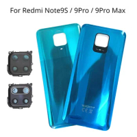 New 9S For Xiaomi Redmi Note 9S Battery Cover Rear Door Housing Case For Redmi Note 9 Pro 9 pro Max Back Cover with Camera lens