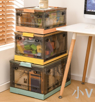 小V 收納箱家用折疊塑料透明箱子衣柜衣服衣物被子整理箱裝玩具儲物盒