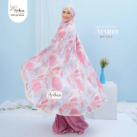 MUKENA 2 IN 1 DEWASA MUKENAH JUMBO TRAVEL RAYON SILKY TERBARU ARUNA