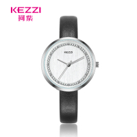 【KEZZI】KEZZI 珂紫 K-1862 優雅精緻氣質簡約百搭學生女皮手腕錶-黑