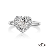 SOPHIA 蘇菲亞珠寶 - 心型車工 50分 F/SI1 18K金 鑽石戒指