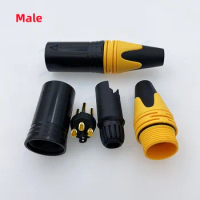 1Pcs XLR 3Pin 5Pin Male or Female Plug IP67 Waterproof and Dustproof Cover Outdoor Performance Balanced Audio Connector Gilded