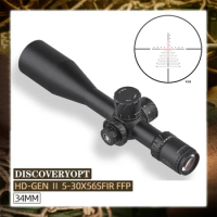 Discovery Rifle Scope HD-GEN 2 5-30X56SFIR FFP Side Focus ZEROSTOP Optical Sight For .338 .50BMG Caliber With Illumination