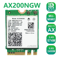 Card mạng, AX200 AX200NGW, M.2 NGFF WiFi Card, Bluetooth 5.0, WiFi 6, 2.4G / 5G, 802.11Ac / Ax WiFi 