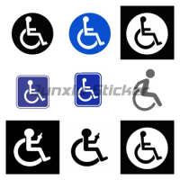 Disabled Parking Sign Disabled Sticker Decal Vehicle Wheelchair Disabled Window Parking Vinyl Wheelchair Accessible PVC