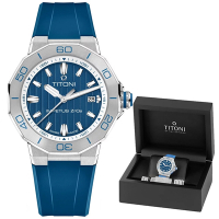 TITONI 梅花錶 動力系列 CeramTech 高科技陶瓷 潛水機械腕錶 43mm / 83765S-FF-709