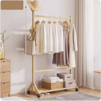 可移動掛衣架(6杈款-原色長70cm)