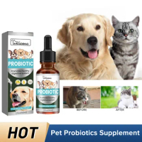 Pet Probiotics Supplement Regulate Gastrointestinal Vomiting Protect Stomach Health Enhance Physical Fitness Dog Digestive Drop