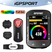 iGPSPORT BSC300 GPS Bicycle Computer Cycling Wireless Speedometer Cadence Speed Sensor SR30 Bike Light HR40 Heart Rate Monitor