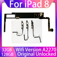 For iPad 8 A2270 Motherboard 32GB 128GB 100% Original WIFI Version Logic Boards With IOS System Clean iCloud Unlocked Plate
