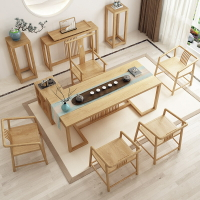 玄關桌 實木茶桌椅組合原木色新中式18陽臺禪意泡茶桌家用小茶臺