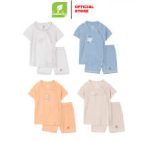 LULLABY - NH862R - Bộ cộc tay cài lệch sơ sinh