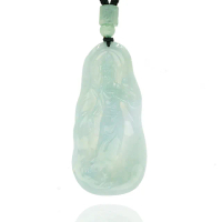 【喜緣玉品】618限定★天然翡翠冰種蓮花玉觀音玉珮