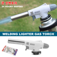 AutoIgnition Camping burner Kitchen Baking Flame Gun outdoors Welding-Burner Barbecue Gas Torch Blowtorch Butane Lighter for BBQ