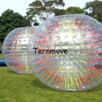 Walking Zorb Ball With light bar light shinning outdoor toys inflatable human hamster ball Fluorescent strips