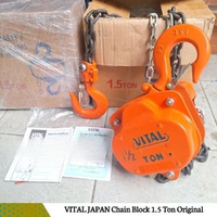 Vital VP5 Chain Block 1.5 Ton x 3 5 7 10 12 Meter Japan Takel Katrol manua 1.5 Ton Γ 3 Meter