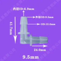 9.5mm agoda type hose joint 90 Degree coupling union elbow right-angle connector barb fitting L hose barb coupler