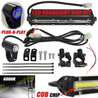 For Kawasaki KLX110 KLX110L 2010-2021 Headlight LED Light Bar Kit Plug &amp; Play