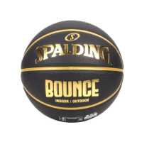 【SPALDING】BOUNCE 籃球-PU-7號球 斯伯丁 黑金(SPB91003)