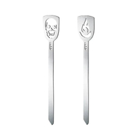 เหล็กเสียบแฮมเบอร์เกอร์ รุ่น 15430 (2/pack) สีเงิน