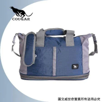 【Cougar】可加大 可掛行李箱 旅行袋/手提袋/側背袋(7037深藍色)