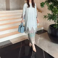 Lausboutique-Tunik Jeng-Gradasi Lace Series-Tunik Bordir Handmade Gradasi hitam