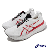 Asics 慢跑鞋 GEL-Nimbus 25 Anniversary 男鞋 白 紅 30周年 緩震 亞瑟士 1011B750100