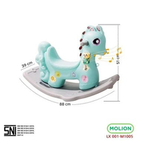 Kuda Kudaan Anak MOLION M1005 – Rocking Horse Musik, Mainan Anak 1–6 Tahun Ergonomis & Aman, Hadiah 