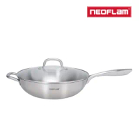 【NEOFLAM】不銹鋼316炒鍋32cm(含玻璃蓋)