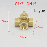 brass ball valve 3 way electric motorized brass ball valve without actuator L type ball valve DN15-DN40