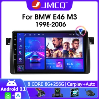 JMCQ Android 11.0 Car Stereo Radio For BMW E46 M3 1998-2006 Multimedia Video Player 2Din 4G WIFI Navigation Carplay Head unit