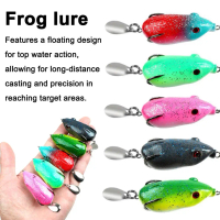 Umpan katak βThunder Ratβ yang dimodifikasi, 5.5 cm/12 g, warna hitam untuk bass, terapung jarak jau