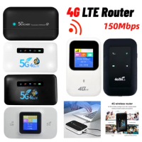 Portable 4G/5G Mobile WIFI Router 150Mbps 4G LTE Wireless Router With Sim Card Slot Pocket MiFi Modem Car Mobile Wifi Hotspot