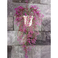 (COD) Bunga Juntai Admiralty Artificial Plus Pot Dinding Panjang 80cm Plastik