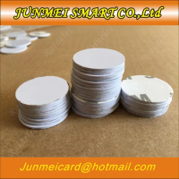 100pcs NFC Tags 13.56MHZ ISO14443A RFID Tag Coin Card With Adhesive Sticker 25mm RFID S50 FM1108 Smart Access Control Cards