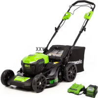 Greenworks 40V 21" Brushless Cordless (Self-Propelled) Lawn Mower (75+ Compatible Tools), 5.0Ah Battery