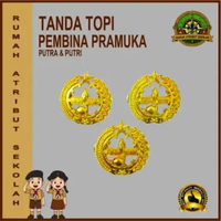 Tanda topi peci pembina PRAMUKA putra putri PUTRI