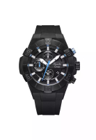 Alexandre Christie Jam Tangan Pria Alexandre Christie Chronograph AC 6649 MC RIPBALB Men Rubber Stra