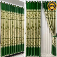 gorden smokring blackout import Dekorasi curtain motif Kain tulip untuk ukuran jendela/pintu 50cm S/