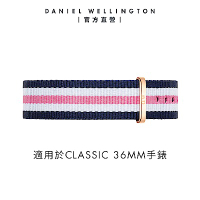 Daniel Wellington DW 錶帶 Classic Southampton 18mm藍白粉織紋錶帶-玫瑰金 DW00200034