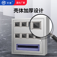 工廠直銷 免運 電表箱 電箱 304不銹鋼8戶電表箱盒明裝PZ40單相配電箱防水DZ47導軌家用C45