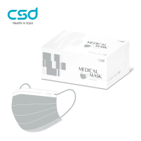 CSD 中衛 中衛醫療口罩-成人平面-麥飯石灰(50片/盒)