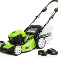 Greenworks 40V 21-Inch Brushless Self-Propelled Mower 6AH Battery and Charger Included, M-210-SP
