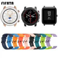 FIFATA 20 22MM Huami Official Silicone Replacement Watch Strap For Huami Amazfit GTR/GTS/Bip/Stratos2/Stratos 3/Pace Smart Watch