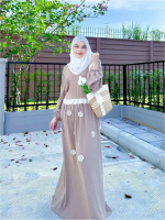 แฟชั่นมุสลิม D306 Muslim Fashion Dress for Chubby Girls. It Is a Free Size Item, 38-52“ Hips 70” Len