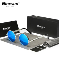 Ninesun Gothic Steampunk Sunglasses For Men Polarized UV400 Vintage Round Glasses Women Photochromic Alloy Frame Vintage Eyewear