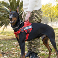 X9 Reflective Tactical Chest Harness Dog Leash Medium Large Dog Labrador Vest Style Pet Chest Harnes
