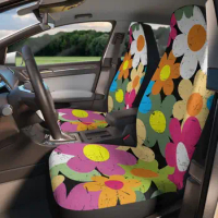 Boho Hippie Flower Power Car Seat Covers Car Seat Accessory Retro Mod Car Decor Vehicle Hippie Van Seat Cover Car Gift