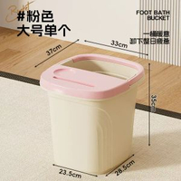 家用加高帶蓋泡腳桶過小腿按摩養生足浴桶盆保溫帶滾輪塑膠洗腳桶